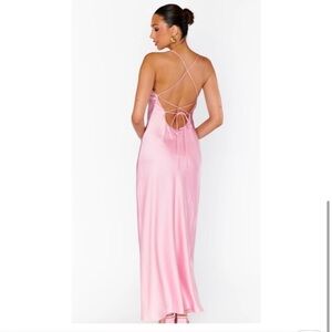NWT Show Me Your MuMu Dani Slip Dress Light Pink Luxe Satin